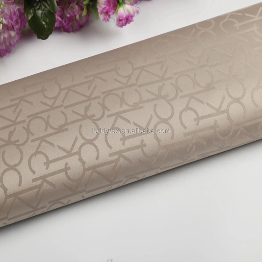 Жаккардовая ткань подкладка Пользовательский логотип для сумочки