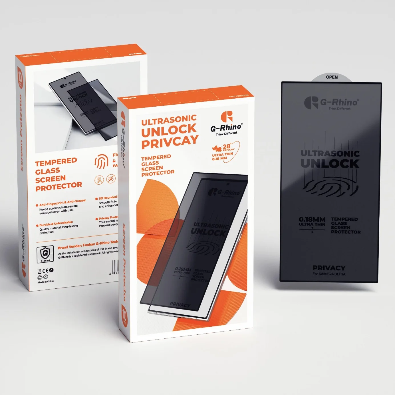 G-Rhino Screen Protector for Samsung for Galaxy S25 Ultra Anti-Spy  Anti-Static Tempered Glass Mobile Phone Accessories