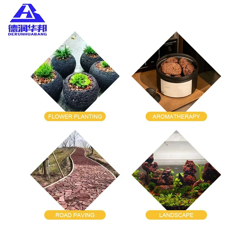 Natural 1-3mm Black/Red Basalt Crushed Stone Volcanic Rock for Garden Barbecue Diffuser