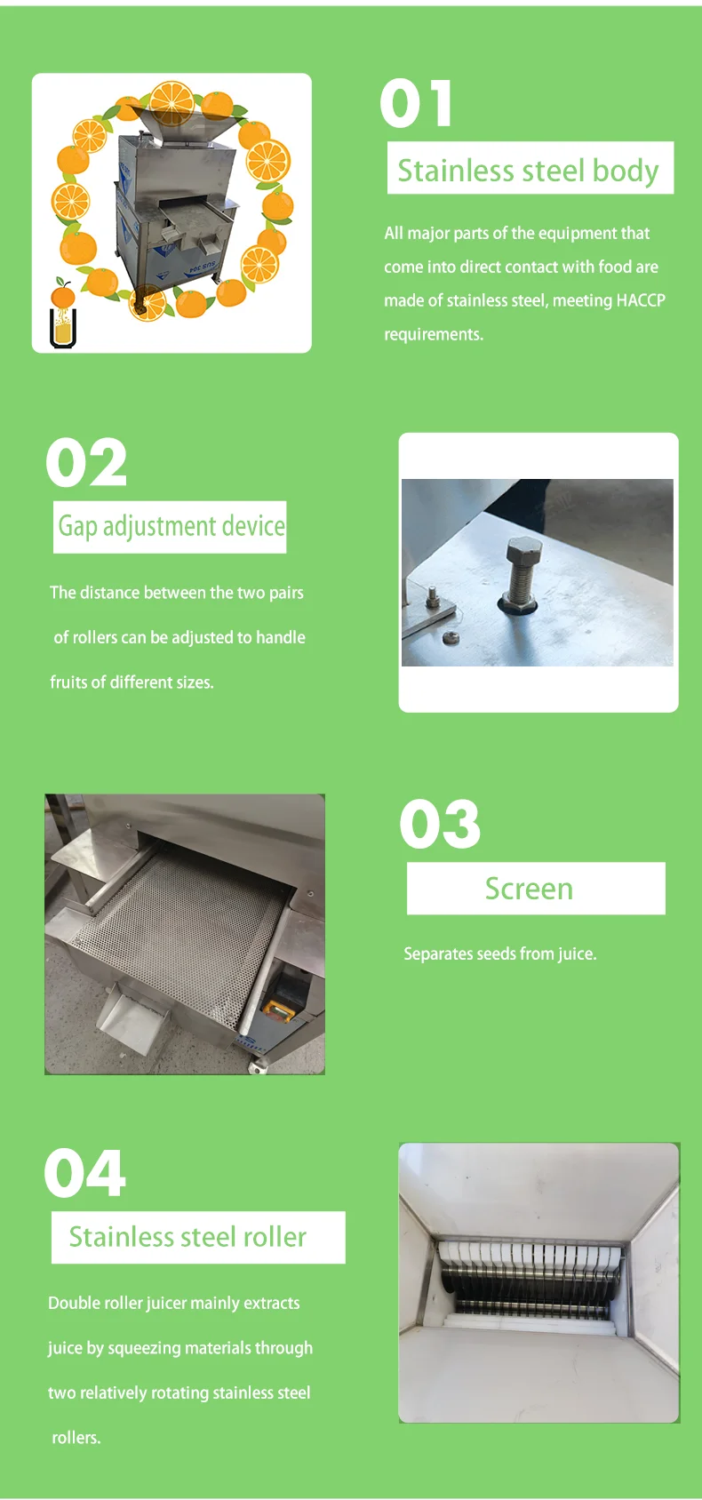 Industrial Extractor Juice Maker Passion Fruit Machine Pulpe details