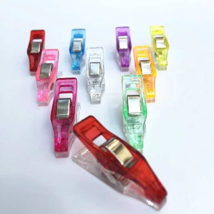 Wholesale Random Color Customized Japanese Quilter Clips Plastic Sewing Clips for DIY Crafts Quilting Supplies