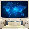 Mapa del mundo tapiz luminoso