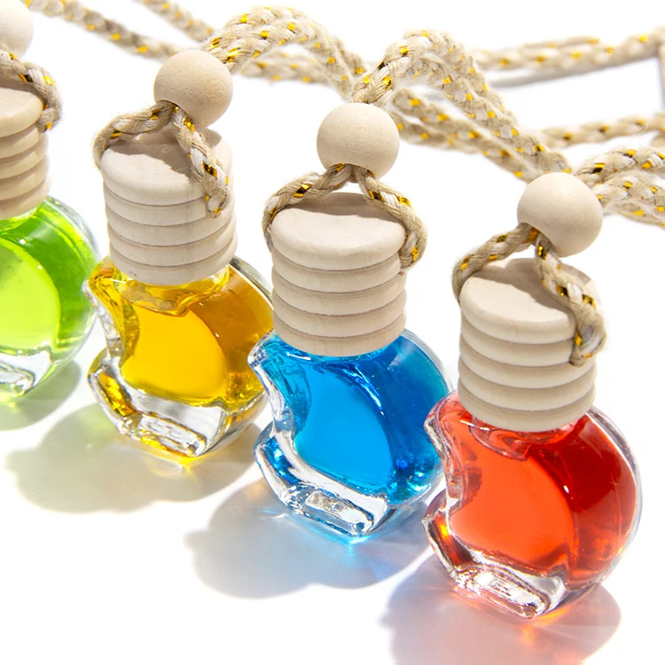 Popular 10Ml Triangle Shape Fragrance Bottle Car Perfume Bottle With Lid