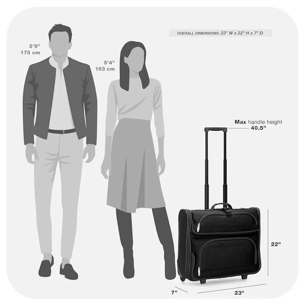 New Design Mini OEM Unisex Durable High Quality 44 Inch Short-time Business Travel Folding Bag With Wheels Trolley Garment case