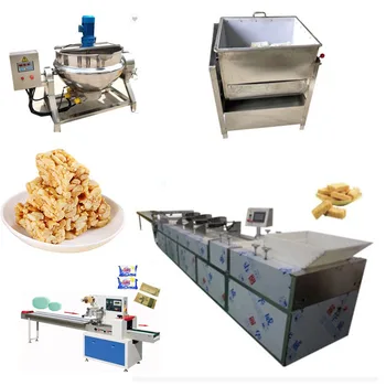 Industrial Cutter Making Production Line Chocolate packaging Coated Cereal Peanut Crunch Bar Machine