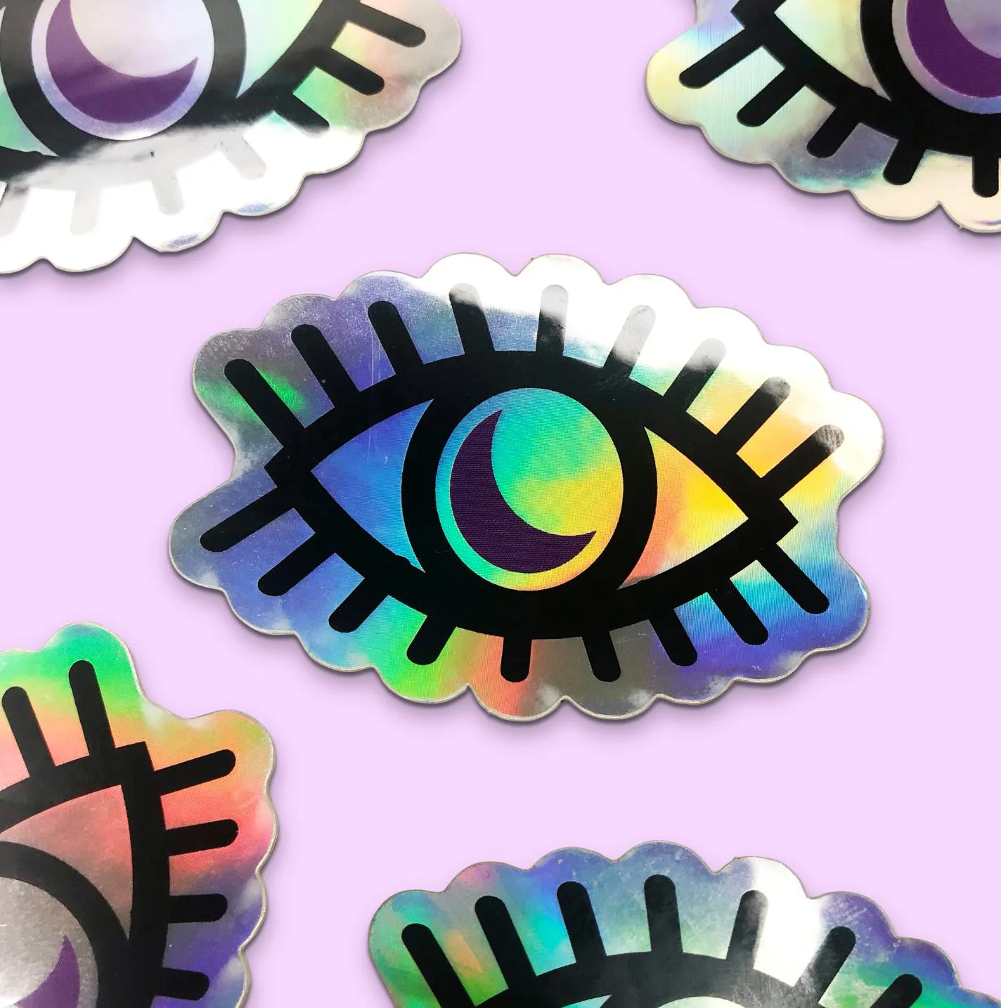 instMerch Custom Holographic Stickers — Personalized Custom Decals for  Business Logo — Rainbow Film Individually Cut Labels (2”x2” Circle, Pack of  20)