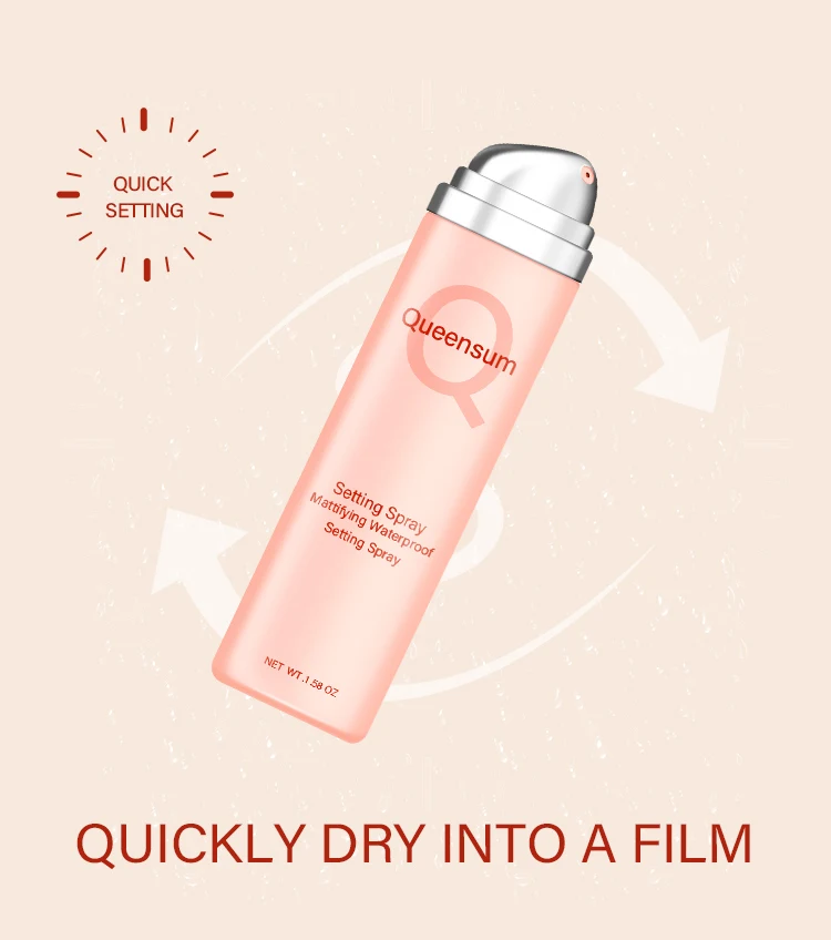 Setting Spray Waterproof Long Lasting Pink Fixing Spray Oil Control