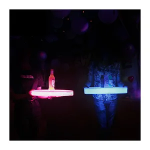 Waterproof Glow LED Plastic Pallet Tray (CC529) Frost Technique Plate Dish