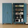 Armadio Dispensa da Cucina in Metallo Blu