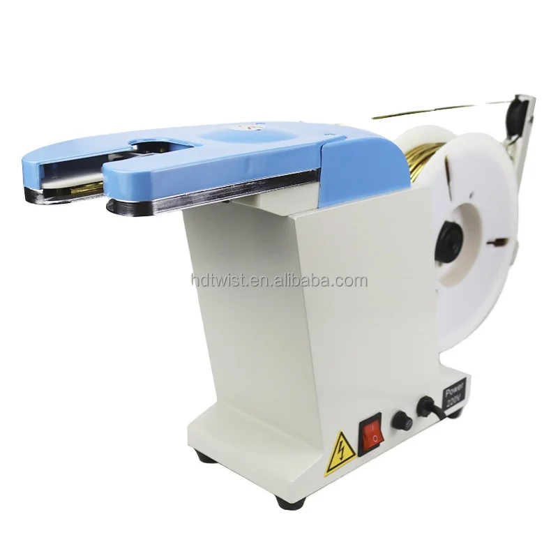 Semi-Automatic  Adjustable Bread Bag Packing Machine Manual Twist Tie Banding Tying Machine for Bakery