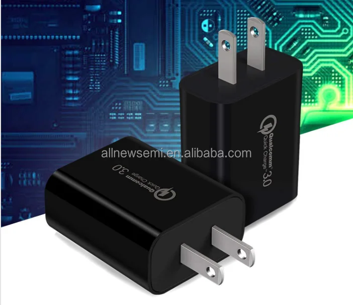 Qualcomm QC 3.0 charger QC30 fast charging head 18W fast charging 5v3a fast charging head US standard charger