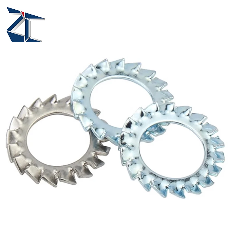 Professional Supplier zinc plated white blue serrated spring washer full thread screw case