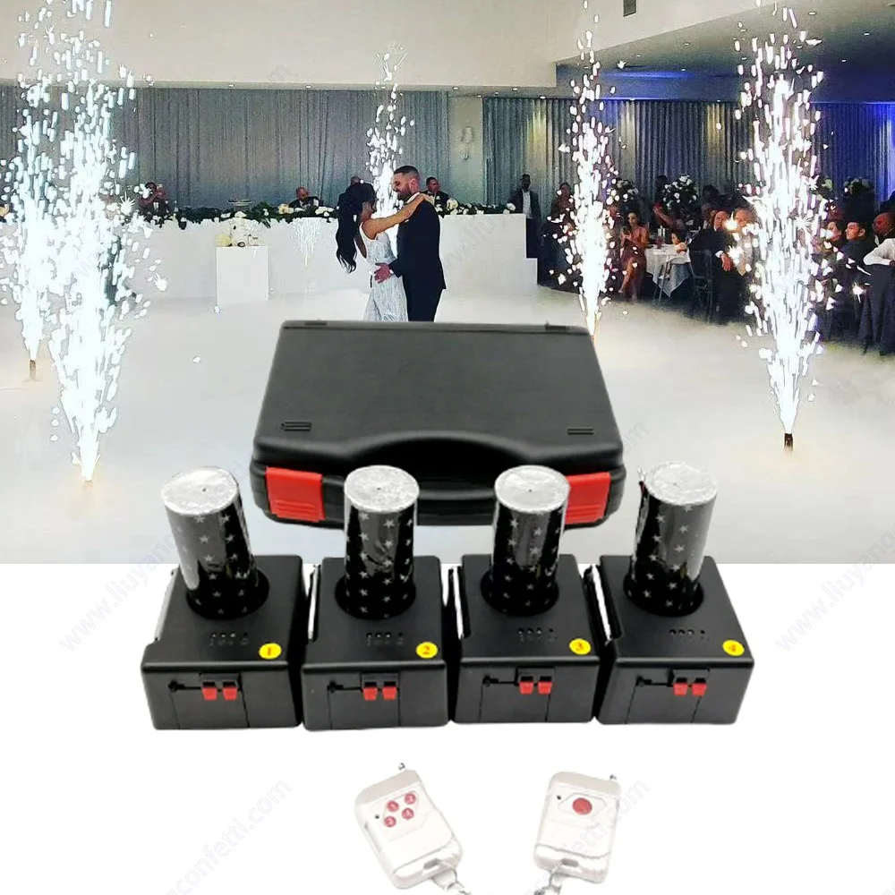 Indoor Effect Wireless Remote Control Fire Stage Fountain Fireworks Pyrotechnics Firing System Cold Pyro Machine for Wedding