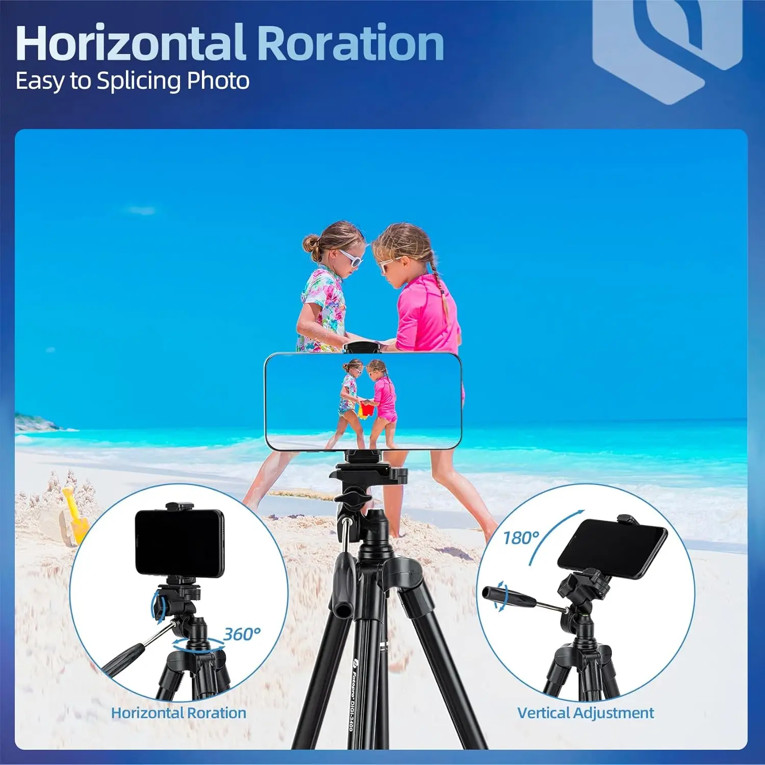 Fotopro Hot Selling Cheap Aluminum Lightweight Compact Tripod for