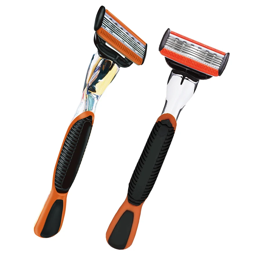 Shaver for Men 5  Blade razor with Metal and Rubber Handle