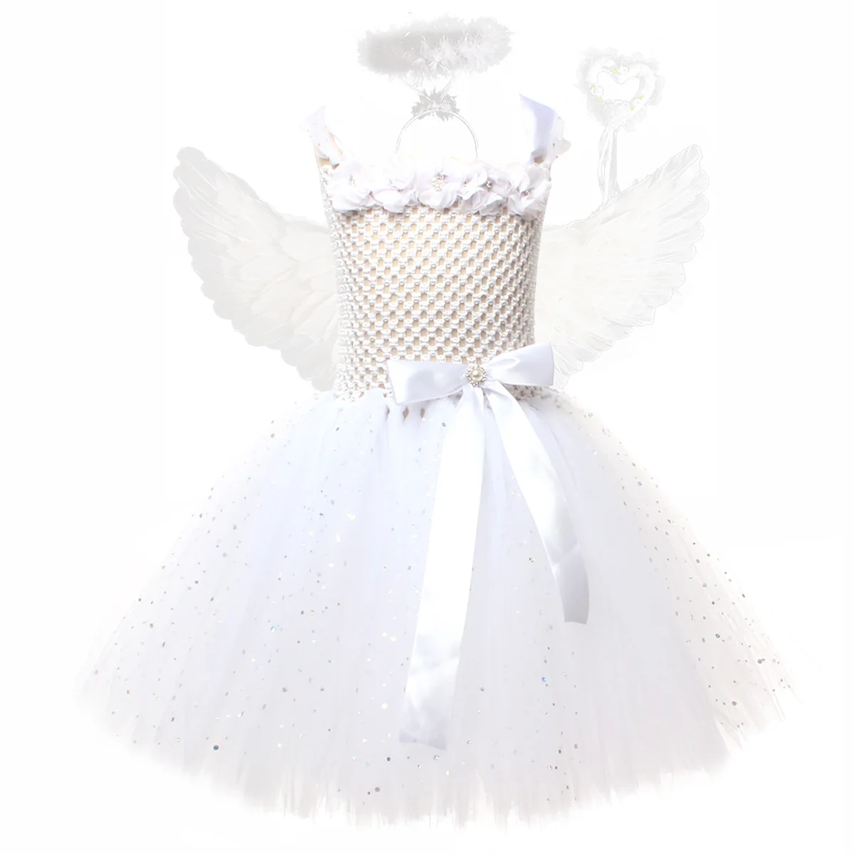 strapless open back dress Unicorn Light Up Rainbow Princess TUTU main image 1
