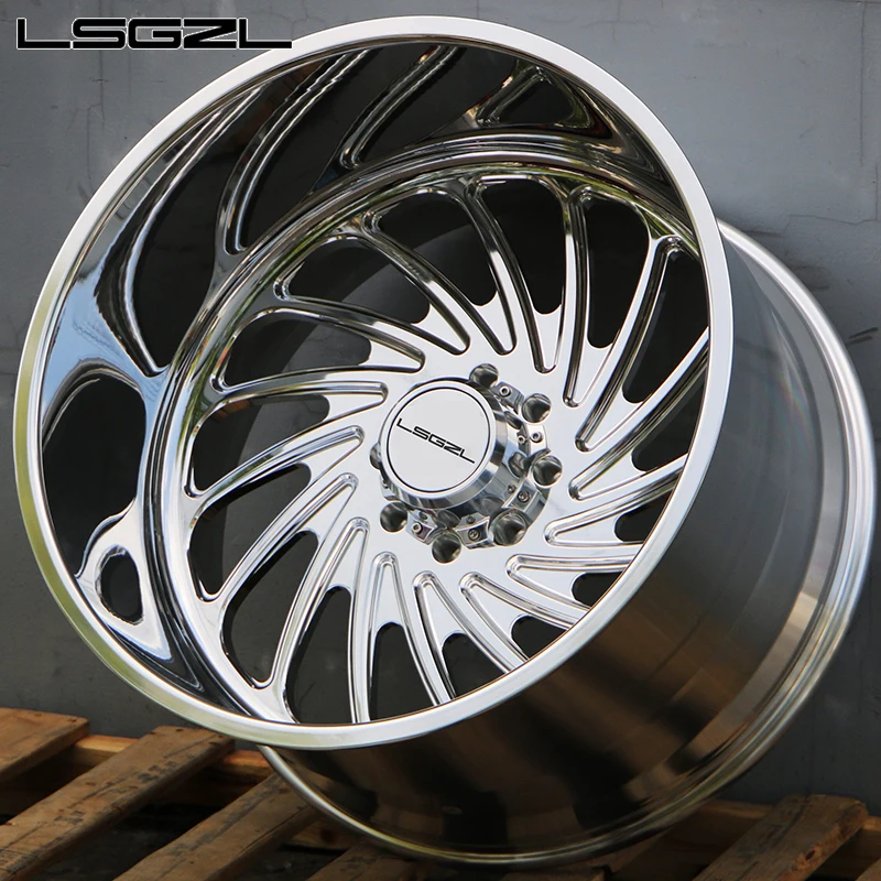 Aluminum Truck Wheels Forged Matte Black Concave Design For H2 F250 8x165.1 8x170