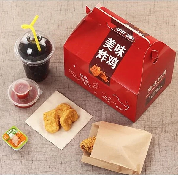 Custom Logo Design Carton Takeaway French Fries Chicken Packaging Box –  Fastfoodpak