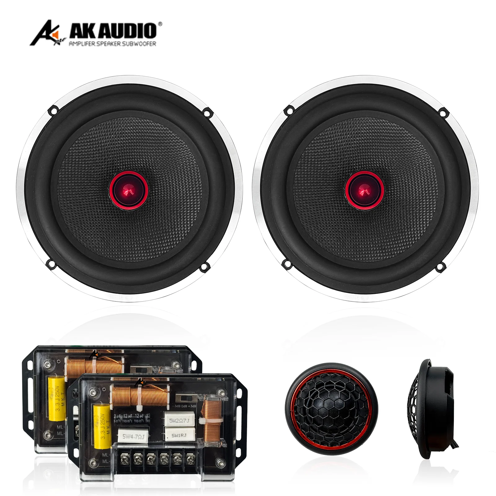 カーオーディオ car speaker AK-6501 Car Speakers - High Quality 6.5 Inch Components