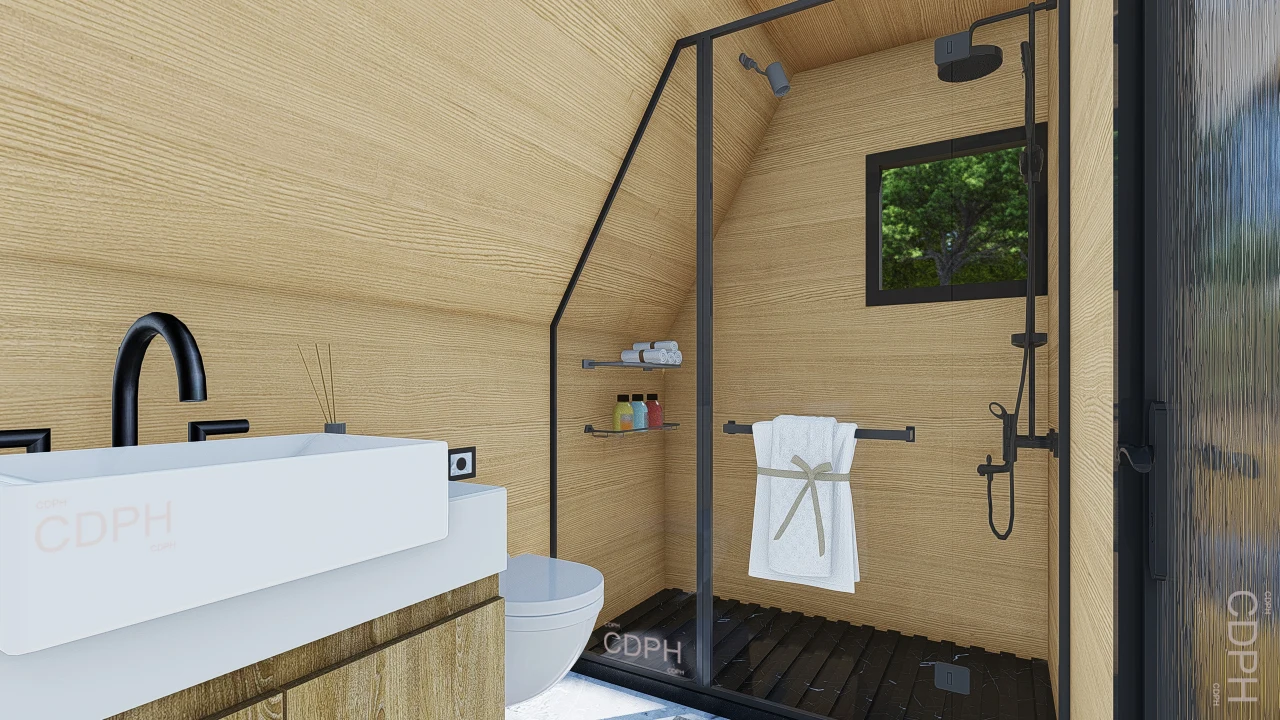 CDPH Triangle Shape Structure Small Cabin /Tiny House/ Triangle House a Frame House Kit for Living