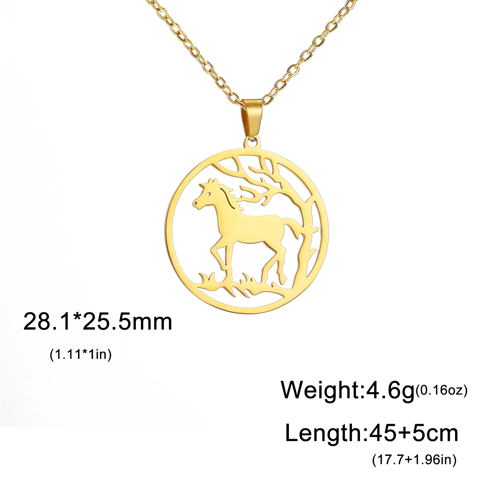 Horse Pendant Necklace
