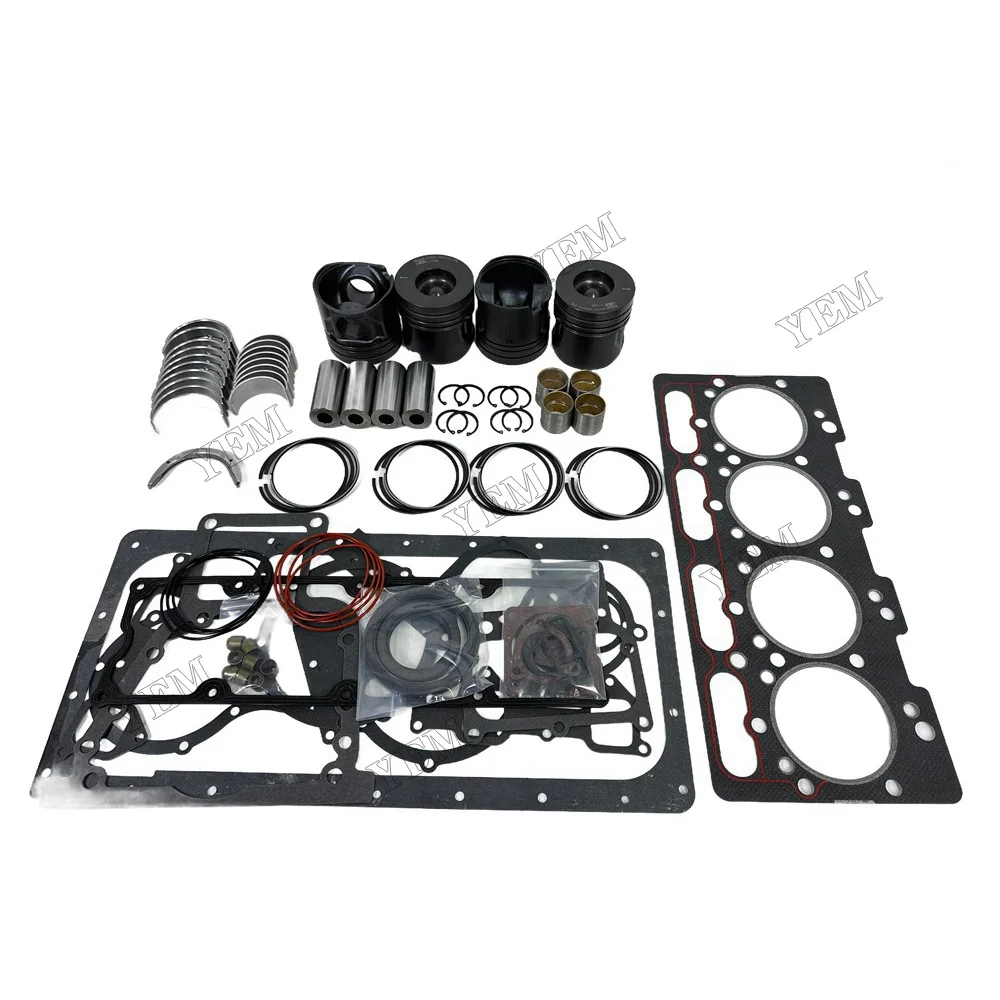 For Yuchai YC4D130 Engine Rebuilding Kit With Full Gasket Set Cylinder Bearings Piston Rings Engine Parts