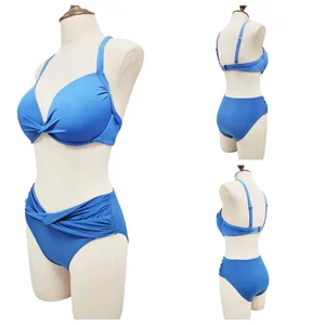 Custom Sexy Whole Piece Bathing Suit Light Blue Swimwear Set Custom Color Swimwear Sets Two-Piece Hot Style for Women