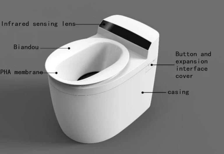 JP heater ABS Material Waterless Intelligent Sensing Toilet Waterless Smart Toilet JP heater STP Waterless Packaged Toilet  