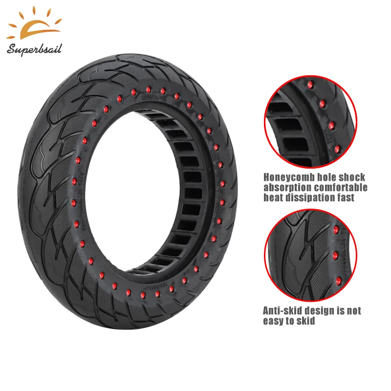 Superbsail 10 Inch 10x2.50 Honeycomb Solid Tire Escooter Balance Drive Thick Wear Resistant Tire For Electric Scooter Skateboard supplier