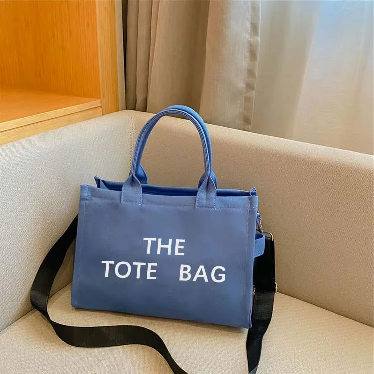 Custom Stylish Thick Large Capacity Women's Messenger Canvas Tote Bag ...