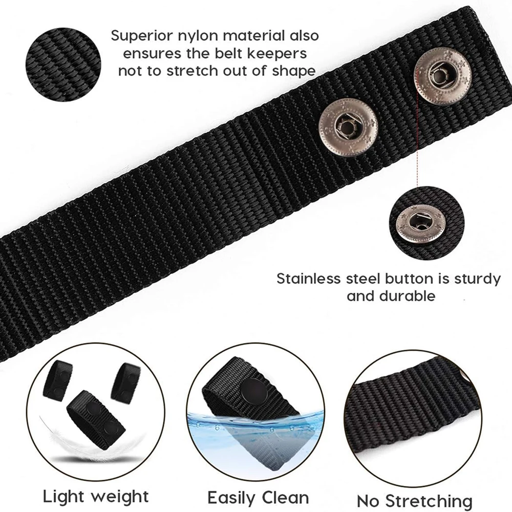 Comfortable Duty Belt Keeper with Double Snaps for Outdoor Sports Fixing Wide Security Tactical Belt