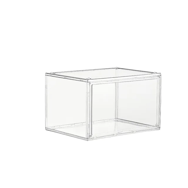 Side-Opening Shoe Storage Box for Sneakers and Shoes, Transparent Plastic Shoe Boxes with Cover
