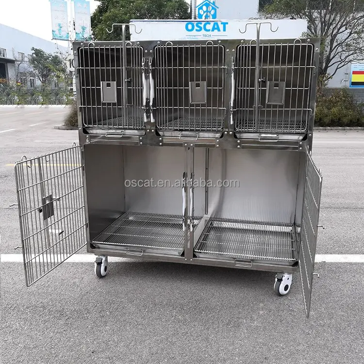 OSCAT Veterinary Equipment - Durable Stainless Steel Cages