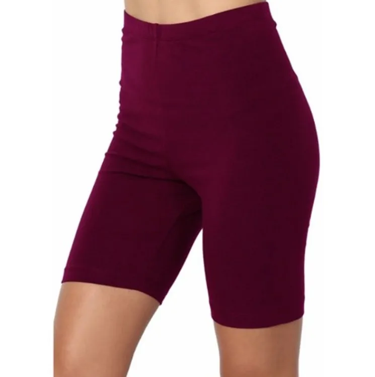 Plus Size Brushed Biker Shorts High Waisted Activewear