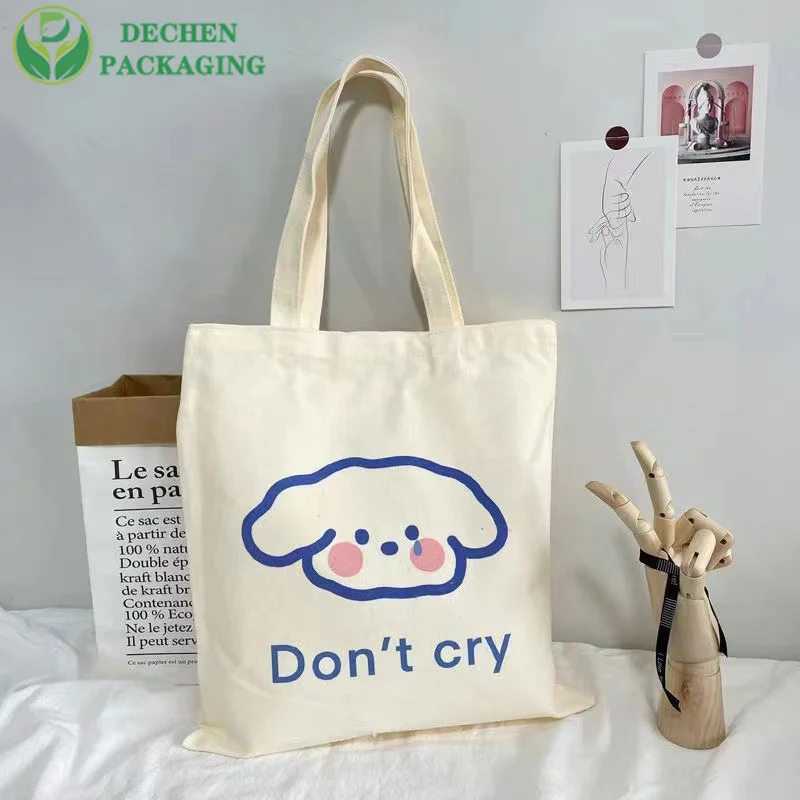 Logo de sac à main en toile Sacs en toile lourds avec fermeture éclair
