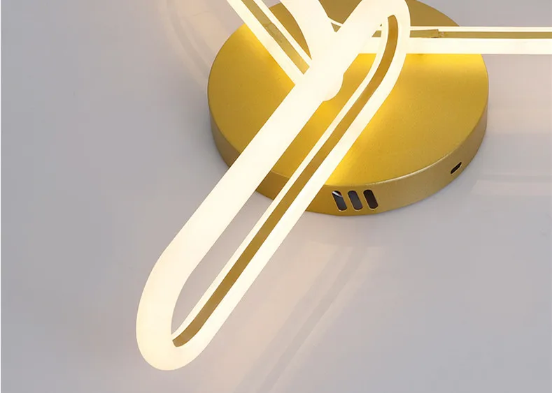 LED modern golden ceiling lamp indoor high quality creative room lighting for home