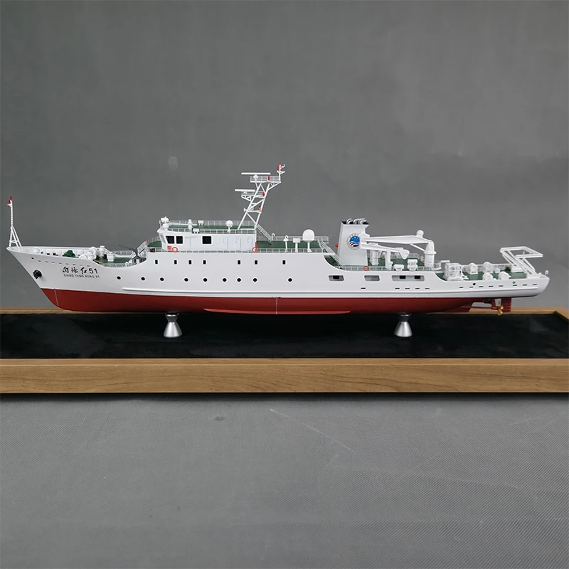 【A】Custom Made 65cm Scientific Research Vessel Ship Model Handmade Plastic Crafts Shipping Line Gift Shipowner Shipyard O.A.S Ocean