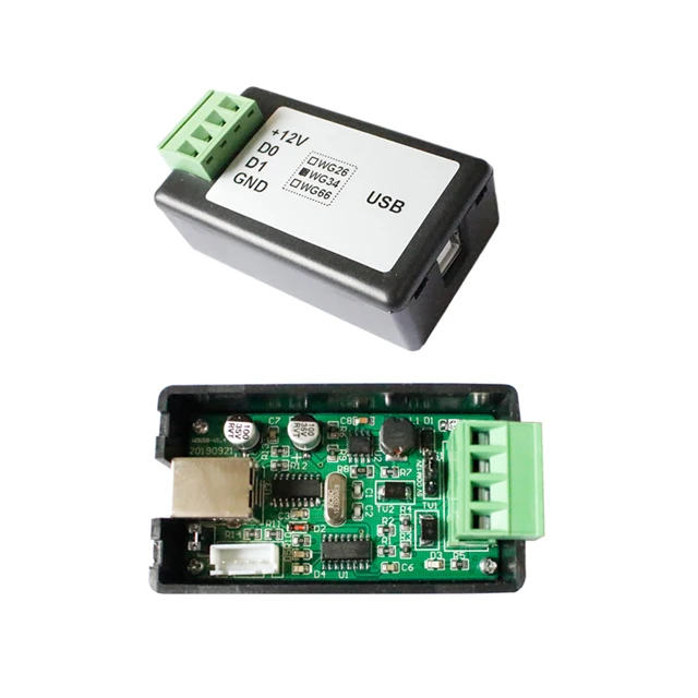 CE USB Virtual COM Port Converter Used for Biometric Access Control System Wiegand Communication with WG26/WG34/WG66 RFID System