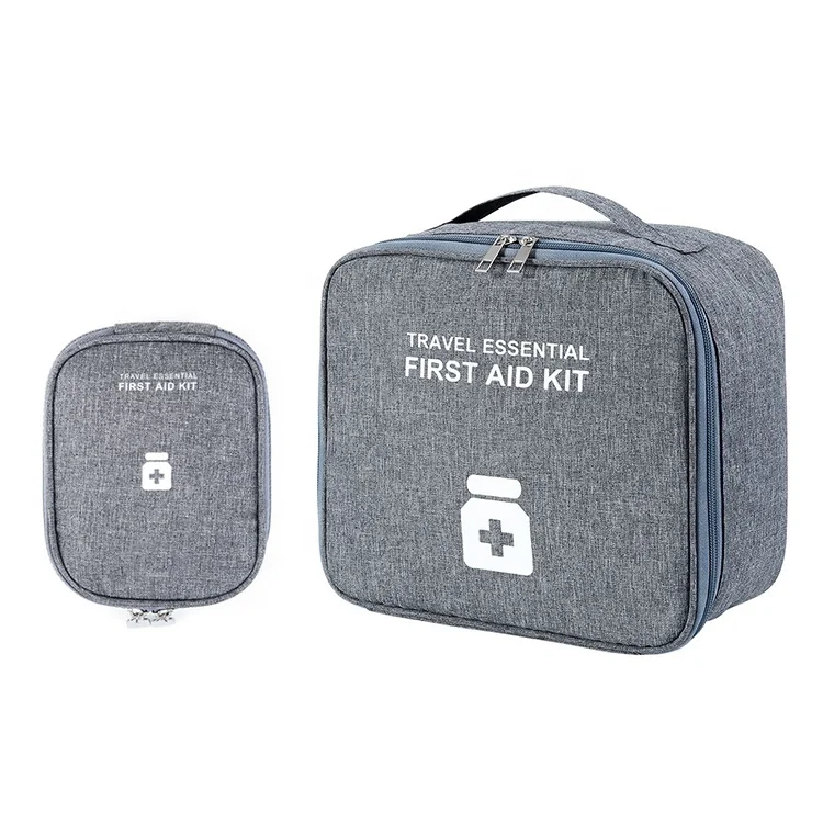 Waterproof Oxford Fabric Medicine Zipper Bag Travel First Aid Kit Case With Custom Logo