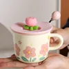 Poppy - con coperchio e cucchiaio rosa
