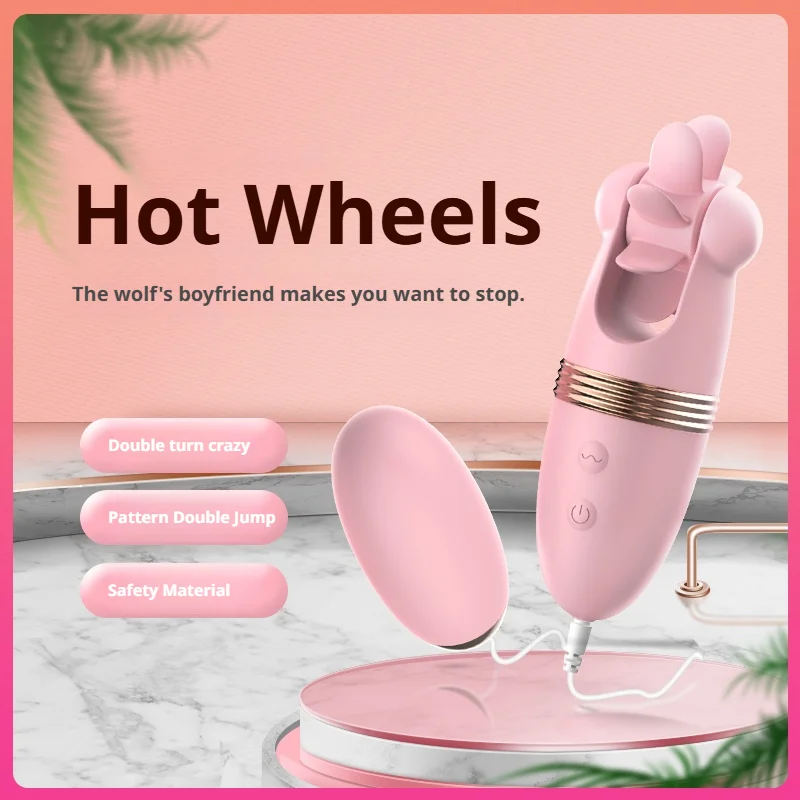 Amoura Clitoral & Vaginal Vibrator with tongue-licking function, compact silicone design