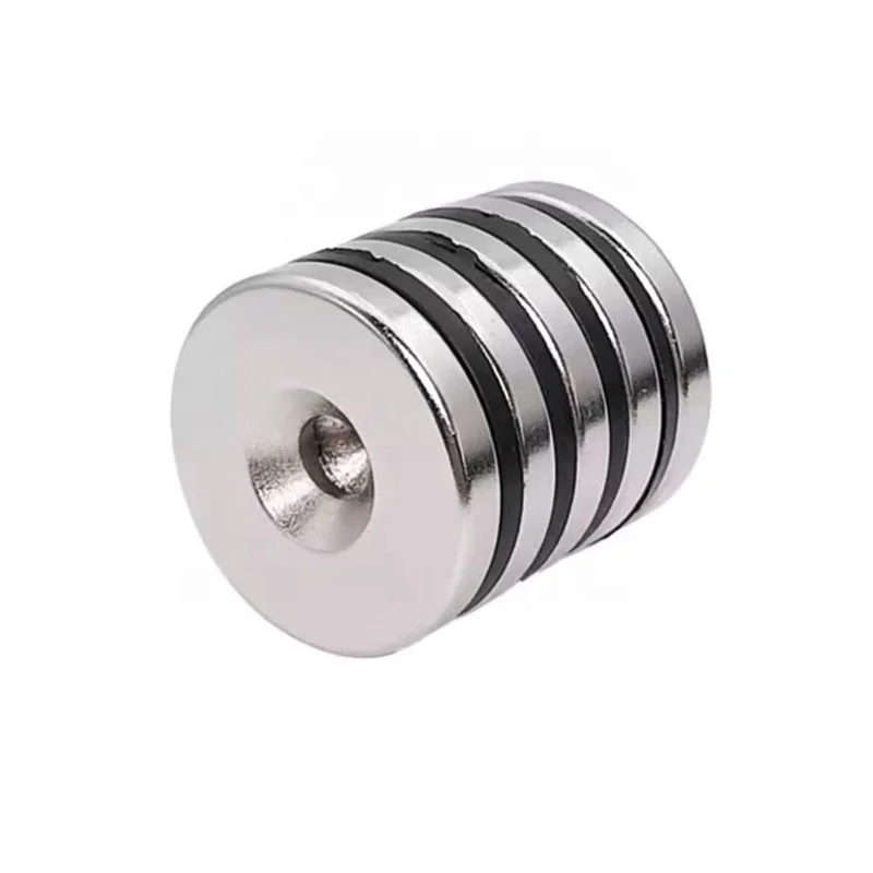 N52 N38 Round Disc Permanent Magnet with Countersunk Hole for Screw