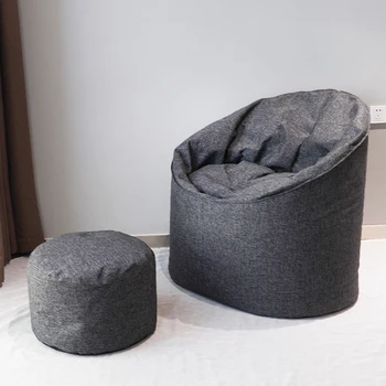 Soft Memory Cotton Large Round Beanbag Cover Living Room Giant Game Bean Bag Sofa Chairs