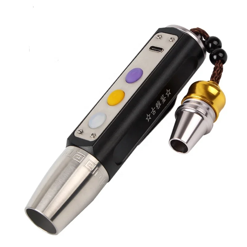 LED Torch Rechargeable Gem Checking Torch With 3 Light Sources UV 395NM LED Flashlight