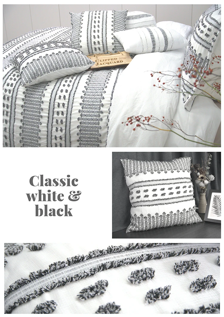 Incredibly Soft Tufting Quilt Cover Soft Tufted Bed Sheets Clipped