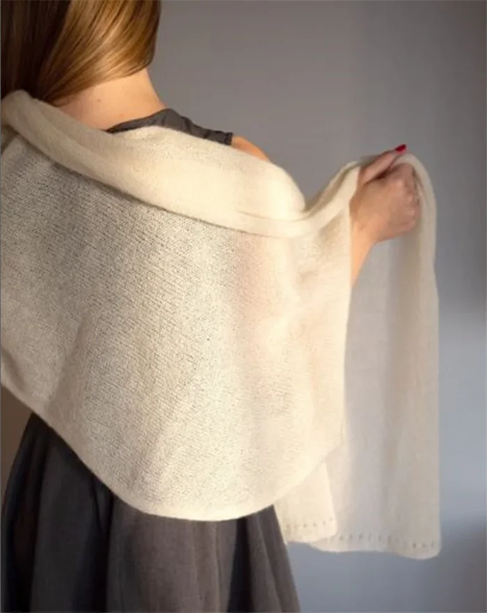 SA8663 индивидуальный логотип ручная вязка зимний теплый шарф шаль из пашмины мягкая мохера уютный вязаный для женщин