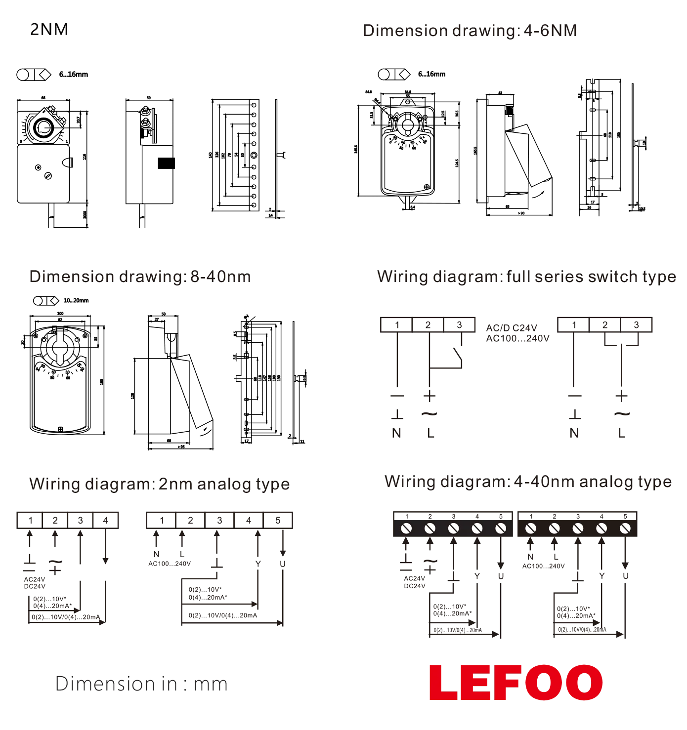 Lefoo Lfz Manual Limit Standard Rotary Electric Damper Actuator For Air