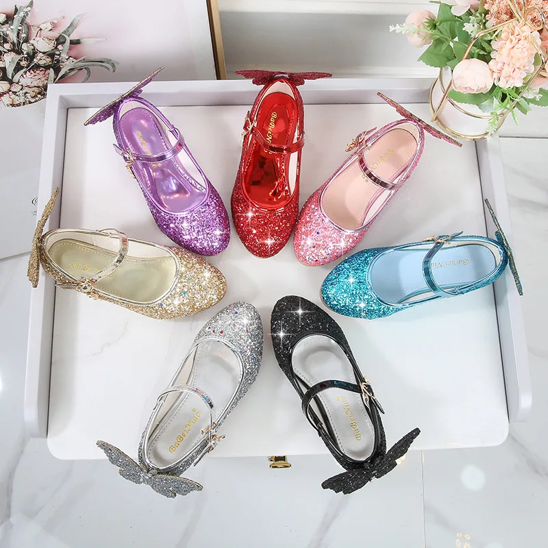 Princess Shoes Butterfly Shoes For Girls Girls High-heeled