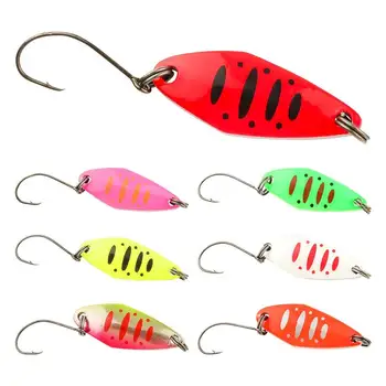 Wholesale 3.2g Colored Metal Spoons Lures Single Hook Casting Jig Artificial Luminous Bait Spoon Fishing Lure for Cod – Metal Jig – view 4