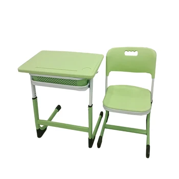 Modern wooden school furniture supplier classroom student table and chair set